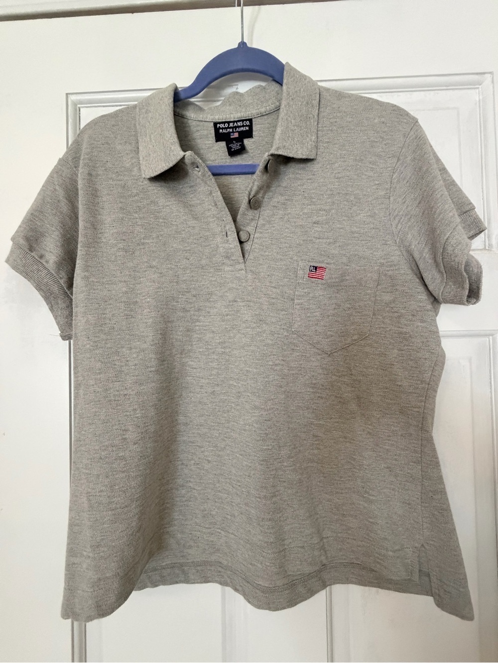 Polo Jeans Co by Ralph Lauren Heather Gray Short Sleeve Polo Tee
